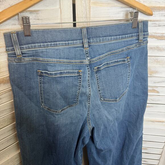 SPANX NEW Women's XL Seamed Front Wide Leg Stretch Jeans Pull On Vintage Indigo - Picture 6 of 14